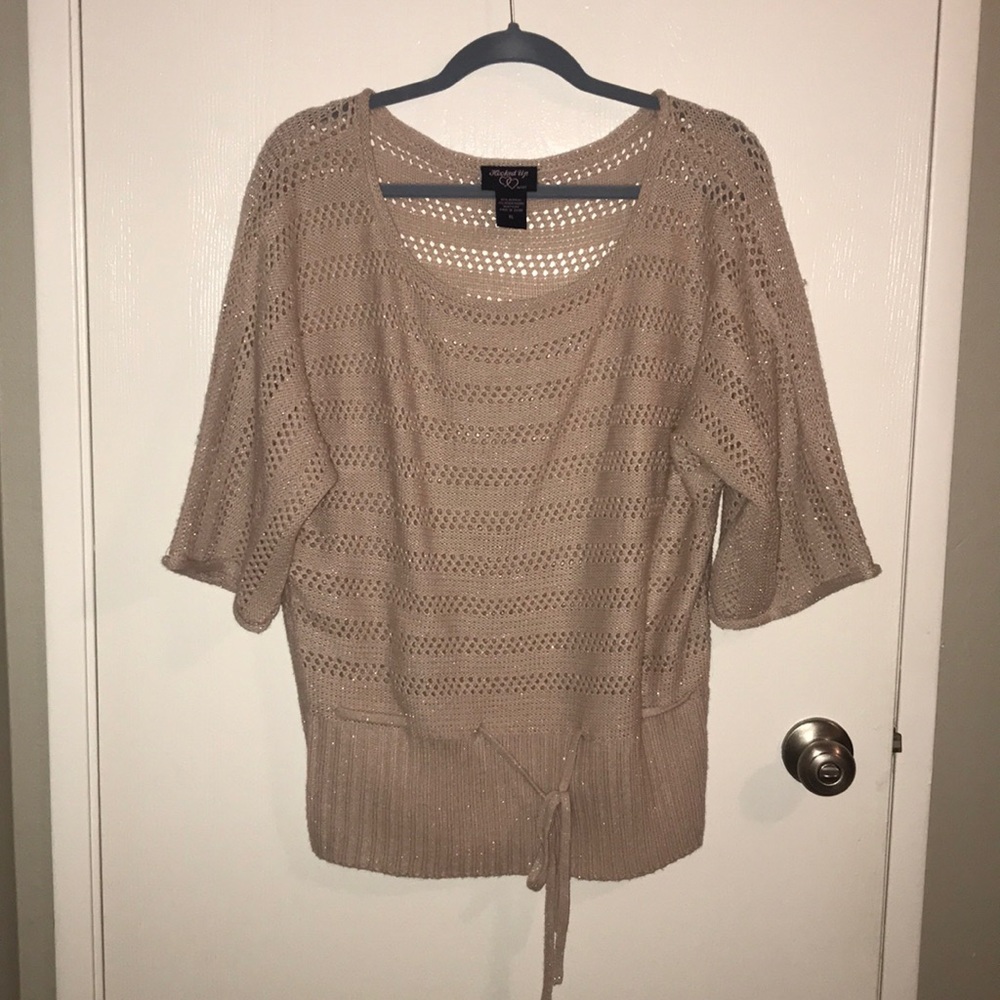 ✨Light Pink/ Cream Shimmery Sweater✨